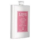 Liebe ist ...individuelle Name Flasche Flachmann (Rechts)