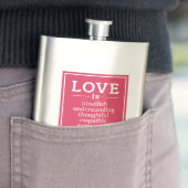 Liebe ist ...individuelle Name Flasche Flachmann (Beispiel)