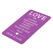 Liebe ist ... individuelle Name und Farbmagnet Magnet (Linke Seite)