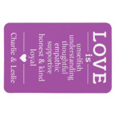 Liebe ist ... individuelle Name und Farbmagnet Magnet (Horizontal)