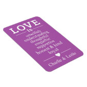 Liebe ist ... individuelle Name und Farbmagnet Magnet (Rechte Seite)