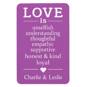 Liebe ist ... individuelle Name und Farbmagnet Magnet