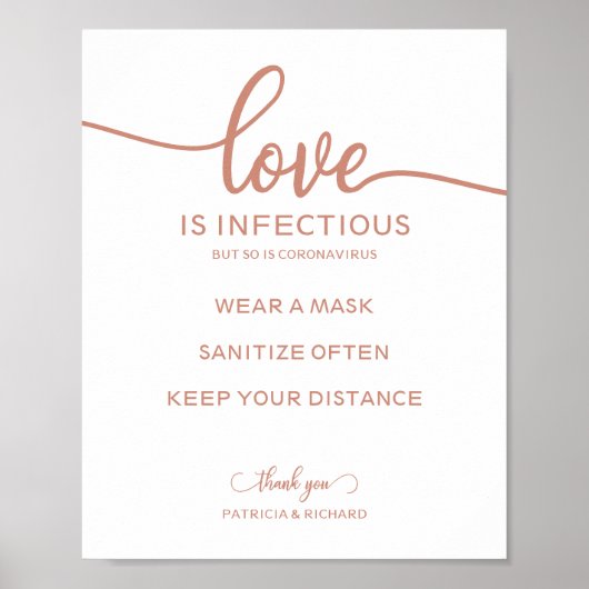 Liebe ist infektiös, aber auch das Zeichen von Cor Poster (Vorne)