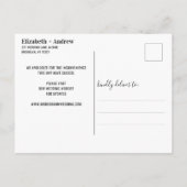 Liebe ist infektiöses Covid19 Hochzeitspause Ankündigungspostkarte (Rückseite)