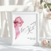 Liebe ist jeder "Knot Pink Bow Favorit" Poster