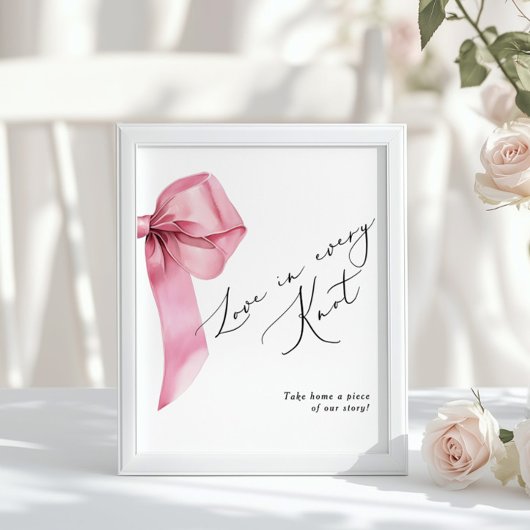 Liebe ist jeder "Knot Pink Bow Favorit" Poster