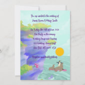 Liebe ist Journey Sunrise Pinguin Sea Lion Hochzei Einladung (Rückseite)