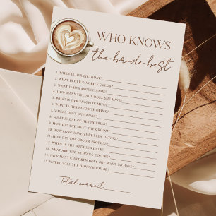 Liebe ist Kaffee Brautparty Feiertagskarte