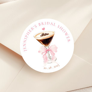 Liebe ist Kaffee Brautparty Runder Aufkleber