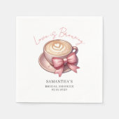 Liebe ist Kaffee Brautparty Serviette (Vorderseite)