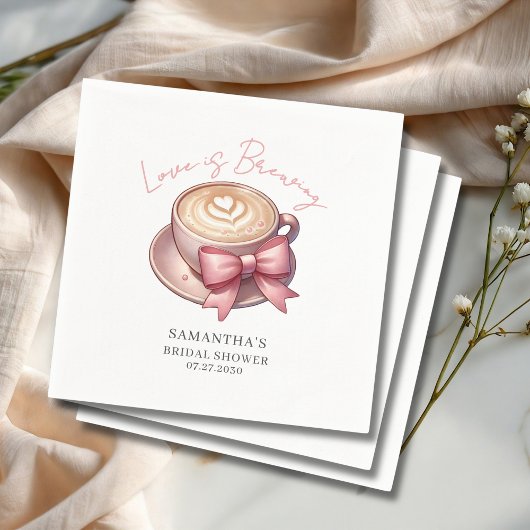 Liebe ist Kaffee Brautparty Serviette