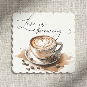 Liebe ist Kaffee Brautparty Untersetzer