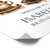 Liebe ist Kaffee Brautparty Willkommen Poster (Ecke)
