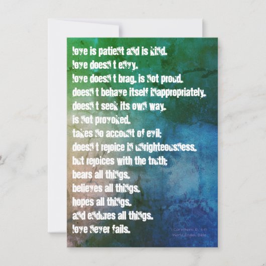 Liebe ist karte (Vorderseite)