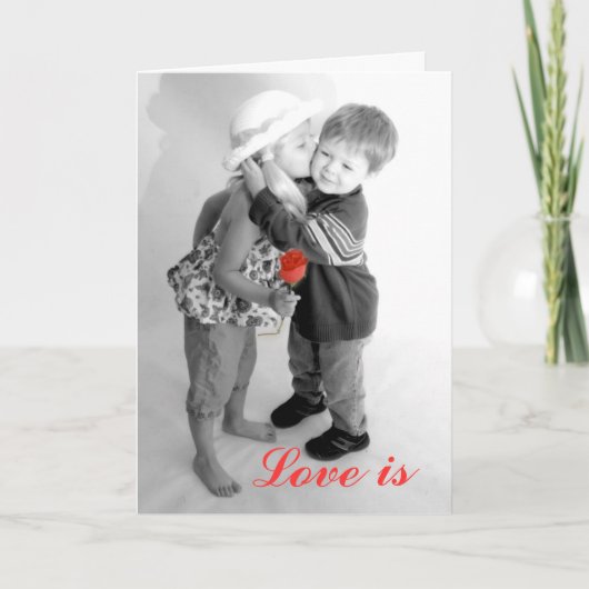 Liebe ist karte (Vorderseite)