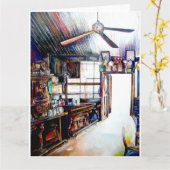 "Liebe ist keine Mauer, es ist eine Brücke" Gemäld Karte (Gelbe Blume)