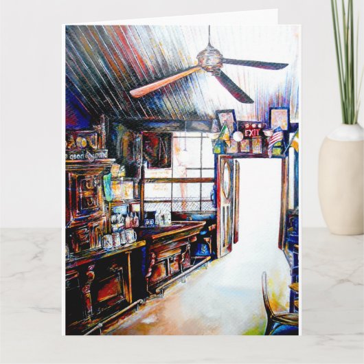 "Liebe ist keine Mauer, es ist eine Brücke" Gemäld Karte (Vorderseite)