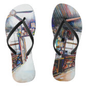 Liebe ist keine Mauer, sondern eine Brücke Badesandalen (Fußbett)