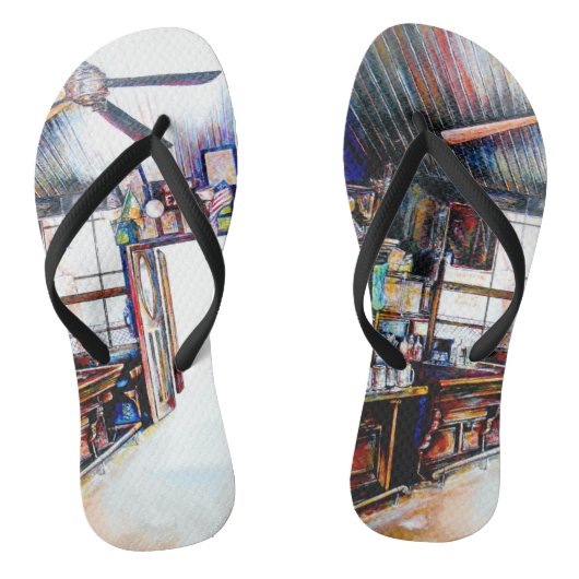 Liebe ist keine Mauer, sondern eine Brücke Badesandalen (Fußbett)