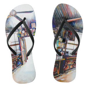 Liebe ist keine Mauer, sondern eine Brücke Badesandalen