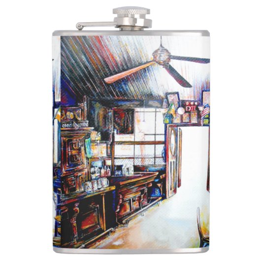 Liebe ist keine Mauer, sondern eine Brücke Flachmann (Vorderseite)