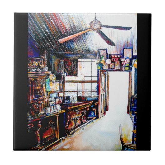 Liebe ist keine Mauer, sondern eine Brücke Fliese (Vorderseite)