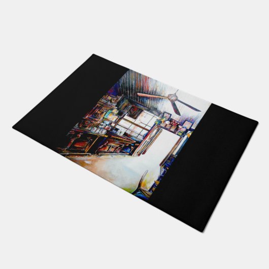 Liebe ist keine Mauer, sondern eine Brücke Fußmatte (Schrägansicht)