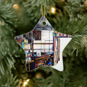 Liebe ist keine Mauer, sondern eine Brücke Keramik Ornament