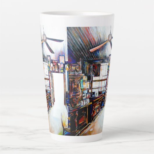 Liebe ist keine Mauer, sondern eine Brücke Milchtasse (Vorderseite)