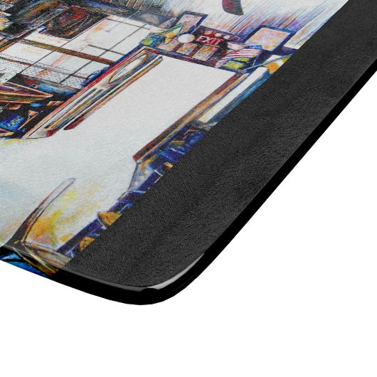 Liebe ist keine Mauer, sondern eine Brücke Schneidebrett (Ecke)