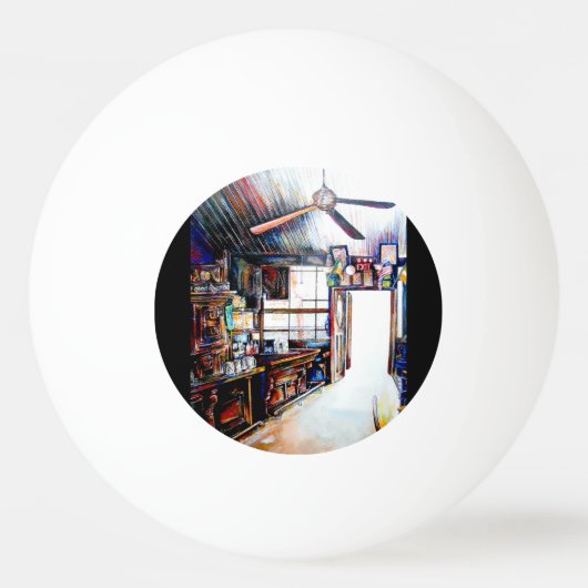 Liebe ist keine Mauer, sondern eine Brücke Tischtennisball (Rückseite)