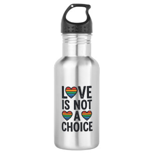 Liebe ist keine Wahl Regenbogen Stolz Vintage-Shir Edelstahlflasche