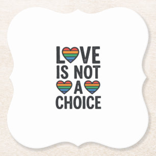 Liebe ist keine Wahl Regenbogen Stolz Vintage-Shir Untersetzer