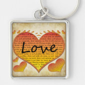 Liebe ist Kind 1 Korinther 13 Herz Schlüsselanhänger (Vorne)