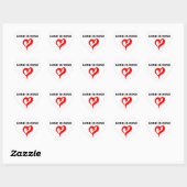 "LIEBE IST KIND" HERZ Herz-Aufkleber (Blatt)