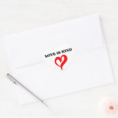 "LIEBE IST KIND" HERZ Herz-Aufkleber (Umschlag)