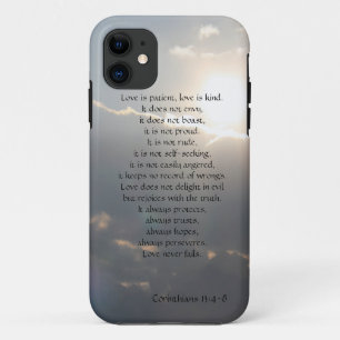 Liebe ist, Korinther versifizieren, Wolken iPhone Case-Mate iPhone Hülle