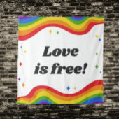 Liebe ist kostenlos: Rainbow Pride Tapestes Wandteppich