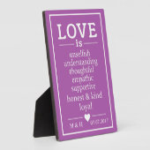 Liebe ist ... kundenspezifische Monogramm, Datum u Fotoplatte (Seite)