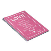 Liebe ist ... kundenspezifisches Monogramm- und Fa Notizblock (Rechte Seite)