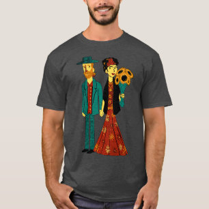 Liebe ist Kunst Frida Kahlo und Van Gogh T-Shirt