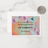 Liebe ist Kunstkarte Mitteilungskarte (Vorderseite/Rückseite Beispiel)