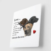 Liebe ist Labrador Retriever Geschenke Quadratische Wanduhr (Winkel)