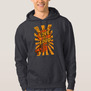 Liebe ist laut, kühne Comic-Style-Aussage Hoodie