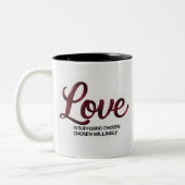 Liebe ist Leiden Zitat Kaffeetasse (Links)