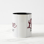 Liebe ist Leiden Zitat Kaffeetasse (Mittel)
