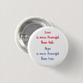 Liebe ist leistungsfähiger button (Vorne & Hinten)