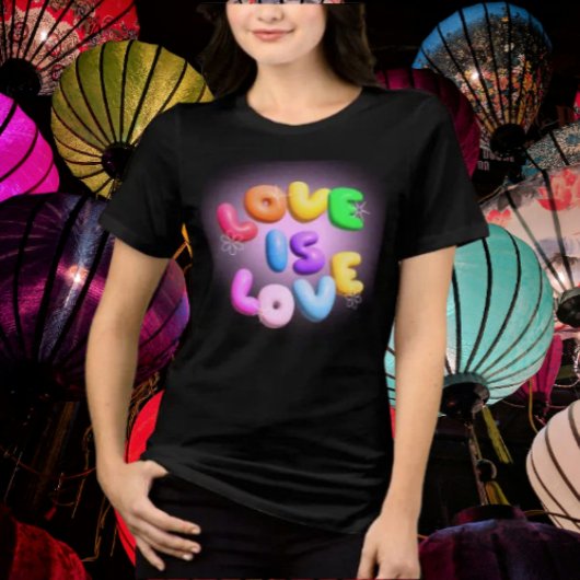 Liebe ist Liebe 3D Rainbow Pride T-Shirt Tri-Blend Shirt