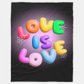 Liebe ist Liebe 3D-Regenbogen-Pride Fleece Blanket (Vorderseite)