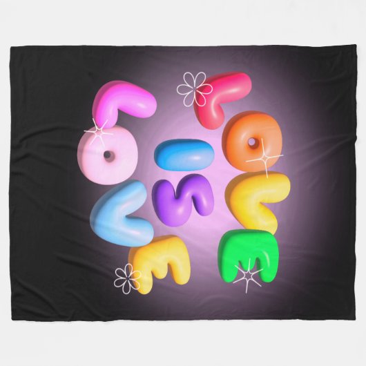 Liebe ist Liebe 3D-Regenbogen-Pride Fleece Blanket (Vorderseite (Horizontal))